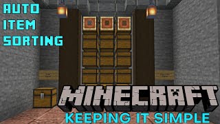 Smaller Item Filter  Sorter  Minecraft Redstone Keeping It Simple [upl. by Falo]