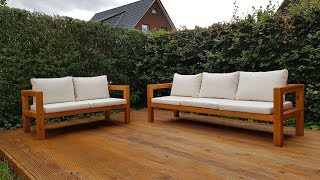 DIY 2Sitzer Gartenbank selber bauen  Homemade Outdoor Sofa [upl. by Verras]