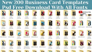 New 200 Business Card Templates Psd Free Download With All Fonts By Eagle fly Photoshop Pro [upl. by Brout130]