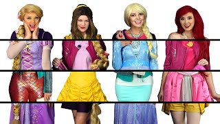 DISNEY PRINCESS CLOTHES SWITCH UP CHALLENGE WITH FROZEN ELSA BELLE ARIEL amp RAPUNZEL Totally TV [upl. by Ahsilif480]