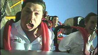 Grown Man Freaks Out on Intimidator 305 Roller Coaster at Kings Dominion [upl. by Fabrianna]