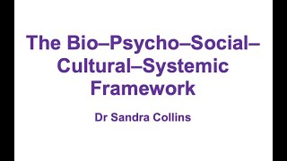 The BioPsychoSocialCulturalSystemic Framework [upl. by Yehc]