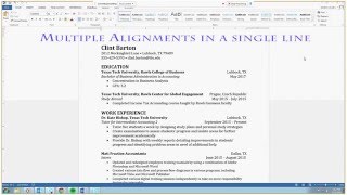 Multiple Alignments in a Single Line in Word [upl. by Canada]