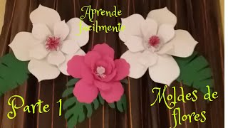 MOLDES para hacer FLORES EN GOMA EVA O FOAMI parte 1 [upl. by Duncan]