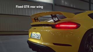 The new Porsche 718 Cayman GT4 Product highlights [upl. by Aneger]