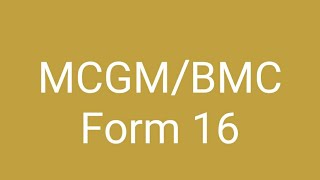 Bmcmcgm form 16 how to download [upl. by Norac]