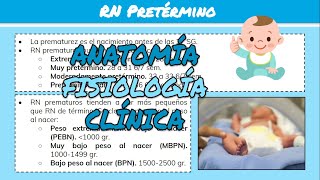 Recién Nacido Pretérmino y Postérmino  Pediatría [upl. by Juback]