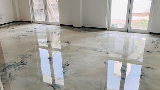 How we made designer Metallic Epoxy floors [upl. by Sholom]