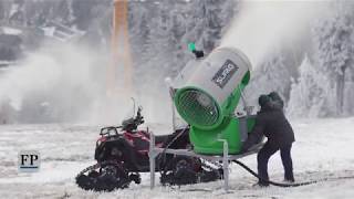 Schneekanonen auf dem Fichtelberg gehen in Betrieb [upl. by Natala]