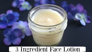 3 Ingredient 100 Natural Face Lotion  Easy amp Nourishing [upl. by Verlee]