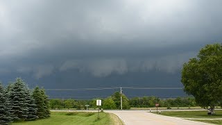 Very Intense Severe Thunderstorm  Damaging Squall Line in West Bend WI  62719 [upl. by Safko]