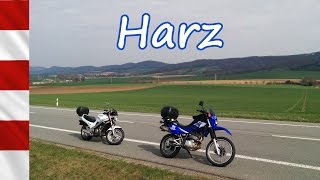 Road Trip to Harz Germany  Yamaha XT600E amp Honda NTV650 Music [upl. by Neelcaj156]