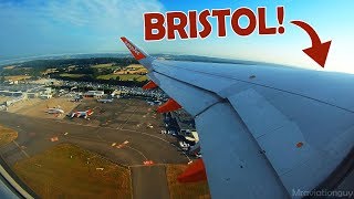 STUNNING VIEWS Easyjet Airbus A320214 Beautiful Morning Takeoff from Bristol Airport BRSEGGD [upl. by Uohk]