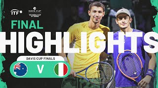 Highlights Popyrin AUS v Arnaldi ITA  Davis Cup Finals 2023 [upl. by Wilkins]