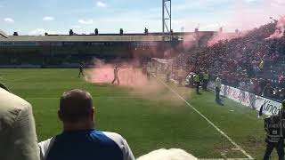 Gillingham fan jumps Rotherham fan 30422 Pitch invasion Guy Fawkes Night fan gets just desserts [upl. by Gavrah]