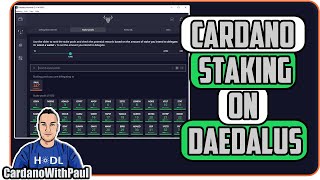 How To Stake ADA Cardano on The Daedalus Wallet  Step by Step [upl. by Krystal]