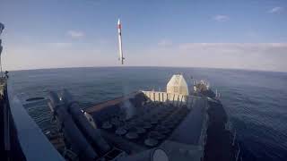 Firings of Sea Ceptor missiles  MBDA CAMM [upl. by Whitby]