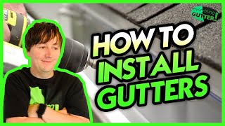 How to Install Aluminum Gutters  Quick Version [upl. by Onateyac]