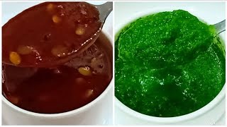 Imli Ki Khatti Meethi Chutney Aur Hari Chutney Banane Ki Recipe  CookWithLubna [upl. by Falzetta621]