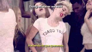 Miley Cyrus We Cant Stop Sub Español  Lyrics Official Video1 [upl. by Nylaret]