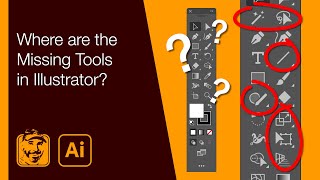 Where are the Missing Tools in Illustrator [upl. by Ceil]