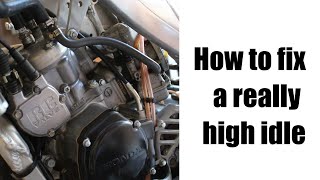 How To Diagnose And Fix A High Idle On Dirtbike [upl. by George]