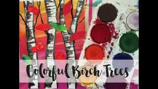 Birch Tree Collage Art Project for Kids [upl. by Cadal]