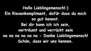 Lieblingsmensch Namika Lyrics [upl. by Naloj]