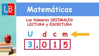 Los Números DECIMALES LECTURA y ESCRITURA ✔👩‍🏫 PRIMARIA [upl. by Mahda]