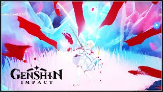 How to Destroy Cave Protection Shield Genshin Impact Dragonspine [upl. by Atirahs]