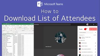 MS Teams  How to Download List of Attendees of a MeetingClass [upl. by Publea]