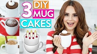 3 EASY DIY MUG CAKES [upl. by Irodim]