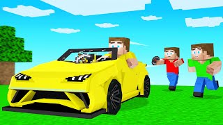 HUNTERS Vs SUPERCAR SPEEDRUNNER In Minecraft [upl. by Noruq]