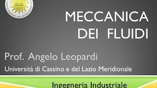 Mec Fluidi Lezione 1a [upl. by Flem]