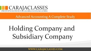 Holding Company and Subsidiary Company [upl. by Ayerim]