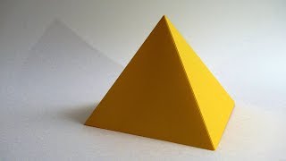 How to make a paper PYRAMID easy [upl. by Irrabaj529]