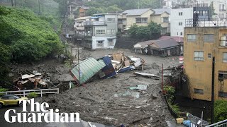 Landslide hits resort town of Atami in Japan [upl. by Stillas328]