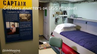 Officers quarters on the Battleship USS Missouri [upl. by Nirehs521]