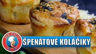 špenátové koláčiky 🌱 SPINACH ROLLS 👨‍🍳 Martin PYCO Rausch [upl. by Enylecoj]