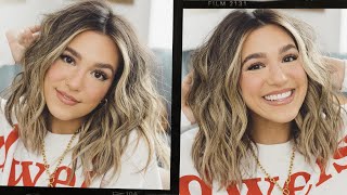 BEACH WAVES ON MID LENGTH HAIR TUTORIAL  2021 [upl. by Smart]