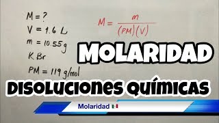 MOLARIDAD en Soluciones Químicas bien fácil [upl. by Lad]