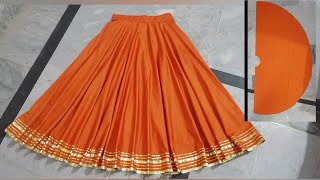 Round shape Umbrella lehenga cutting and stitching [upl. by Archaimbaud583]