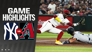 Yankees vs Dbacks Game Highlight 4124  Game Highlights [upl. by Marguerie]