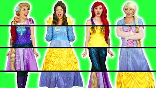 PRINCESS CLOTHES SWAP WITH ARIEL ELSA BELLE AND RAPUNZEL CLOTHING SWITCH UP Totally TV [upl. by Amr]