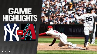 Yankees vs Dbacks Game Highlights 4324  MLB Highlights [upl. by Annaes]