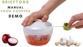 Brieftons Food Chopper Manual Vegetable Chopper Demo [upl. by Pascale]