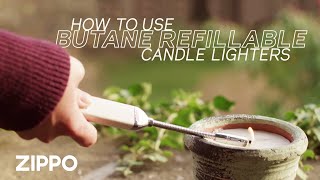 Zippo Butane Refillable Candle Lighters HowTo [upl. by Verna213]