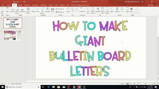 How to Make Giant Bulletin Board Letters [upl. by Ahseka]