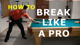 Pool BREAK SHOT Technique Advice  How to Break [upl. by Jamnis]