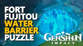 Fort Fujitou Water Barrier Dome Puzzle Genshin Impact [upl. by Drofnas]